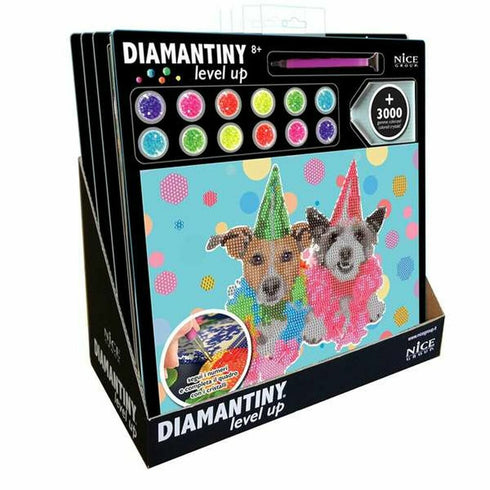 Juego de Manualidades Crystal Art Diamantini Mascotas 35 x 31 x 5 cm 32 x 32 x 1 cm