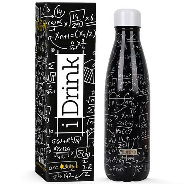 Botella Térmica iTotal Mathematics Negro Acero Inoxidable 500 ml
