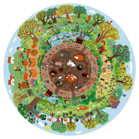 Puzzle Apli Biosphere Circular 48 Piezas 50 cm