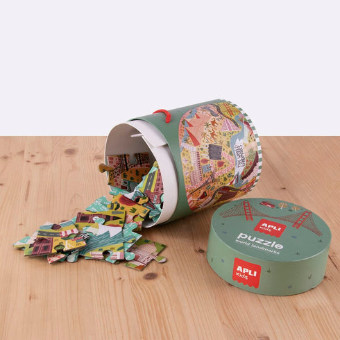 Puzzle Apli The World Landmarks Circular 48 Piezas 50 cm