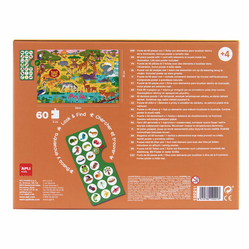 Puzzle Apli Observation Jungle 60 Piezas