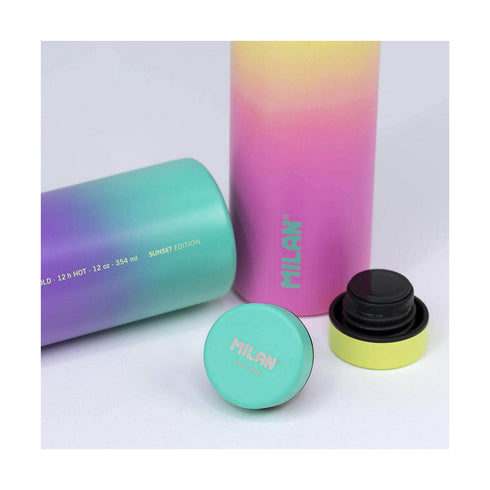 Termo Milan Amarillo Rosa Acero Inoxidable 591 ml