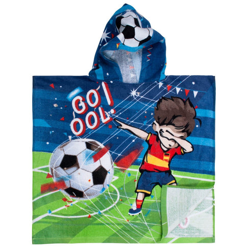 Poncho-Toalla con Capucha Secaneta 60 x 120 cm España Futbolista