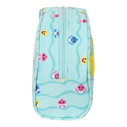 Neceser Infantil Baby Shark Beach day Amarillo Azul claro (26 x 16 x 9 cm)