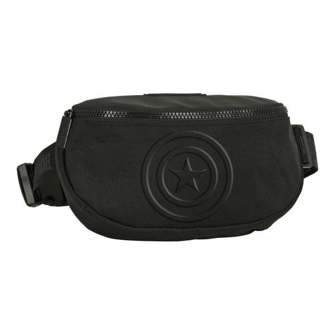 Riñonera Capitán América Negro (23 x 14 x 9 cm)