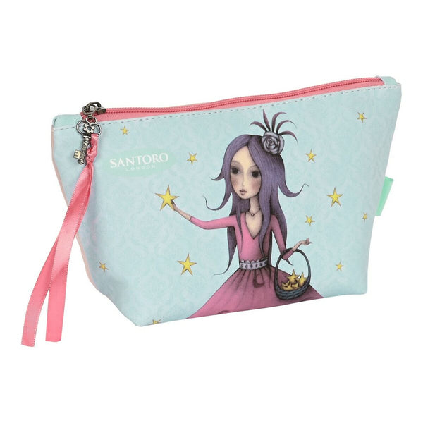 Neceser de Viaje Santoro Estella Rosa Verde Claro Poliéster 300D 23 x 12 x 8 cm