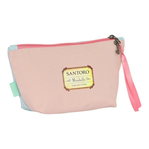 Neceser de Viaje Santoro Estella Rosa Verde Claro Poliéster 300D 23 x 12 x 8 cm