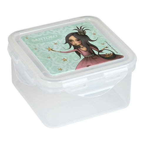 Fiambrera Santoro Estella Poliuretano Rosa Verde Claro (13 x 7.5 x 13 cm)