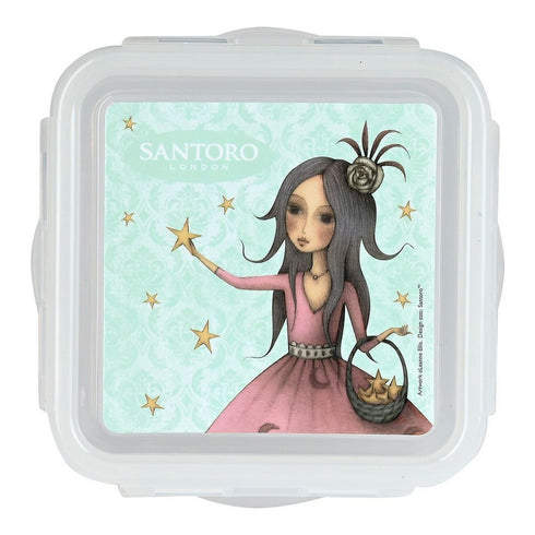 Fiambrera Santoro Estella Poliuretano Rosa Verde Claro (13 x 7.5 x 13 cm)