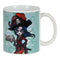 Taza Mug Catrinas Claire, noelia y lila Cerámica Azul (350 ml)