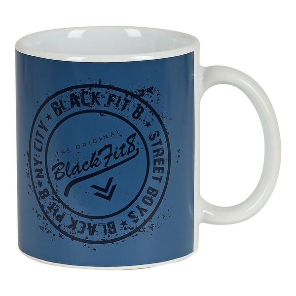 Taza Mug BlackFit8 Stamp Cerámica Azul (350 ml)