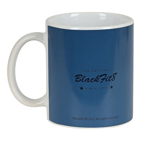 Taza Mug BlackFit8 Stamp Cerámica Azul (350 ml)