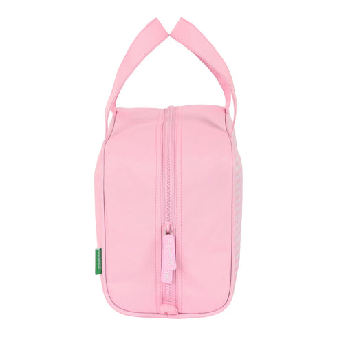 Neceser Escolar Benetton Vichy Rosa (31 x 14 x 19 cm)