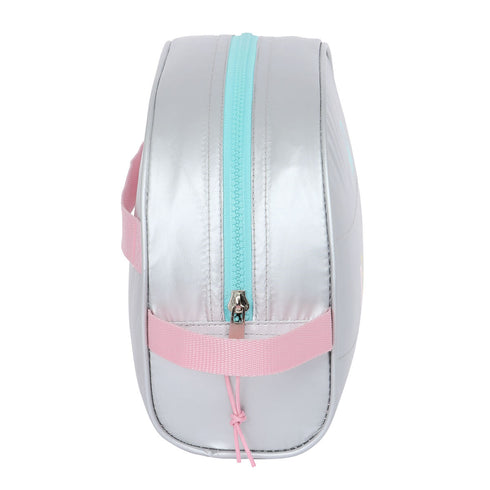 Neceser Escolar Benetton Silver Acolchado Plateado 28 x 18 x 10 cm