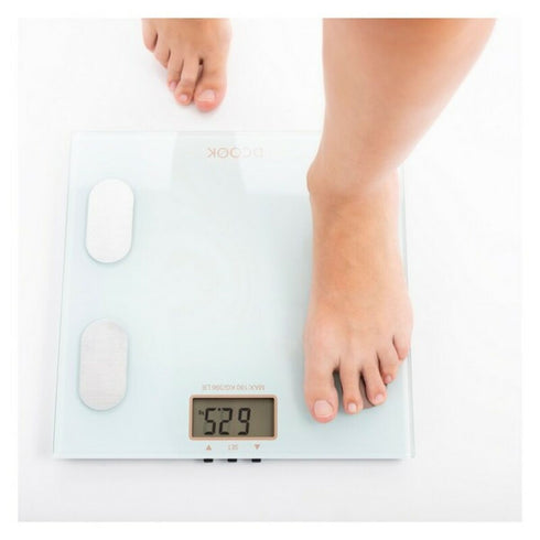 Báscula Digital de Baño Dcook Blanco Plástico Vidrio templado (30 x 30 x 2 cm)