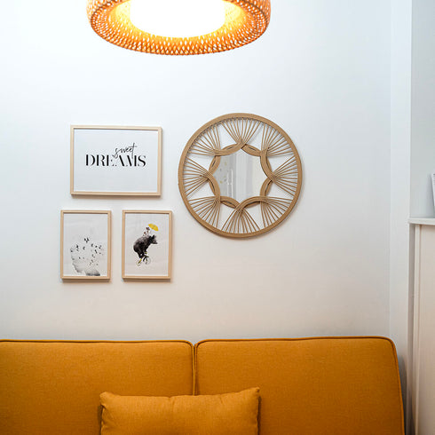 Espejo de pared Vinthera Moa Ratán 59 cm