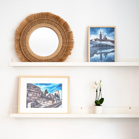 Espejo de pared Vinthera Moa Yute 50 cm