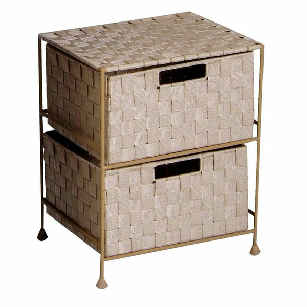 Cajonera Versa Beige Metal Nylon (29 x 44 x 35 cm)