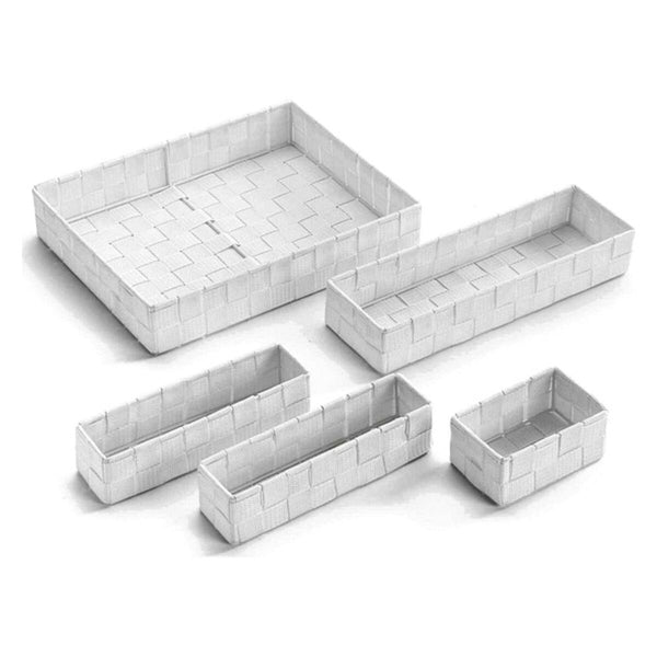 Set de Cajas Organizadoras Apilables Versa Textil (5 Piezas) (6 x 34 x 26 cm) (6 x 34 x 26 cm)