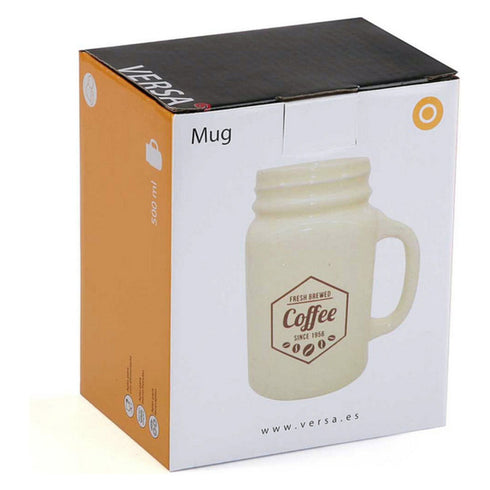 Taza Mug Versa Gres (10 x 13 x 6,5 cm)