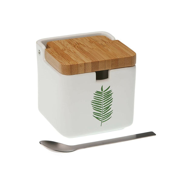 Azucarero Versa Hojas Cerámica (8,5 x 8,7 x 8,5 cm)