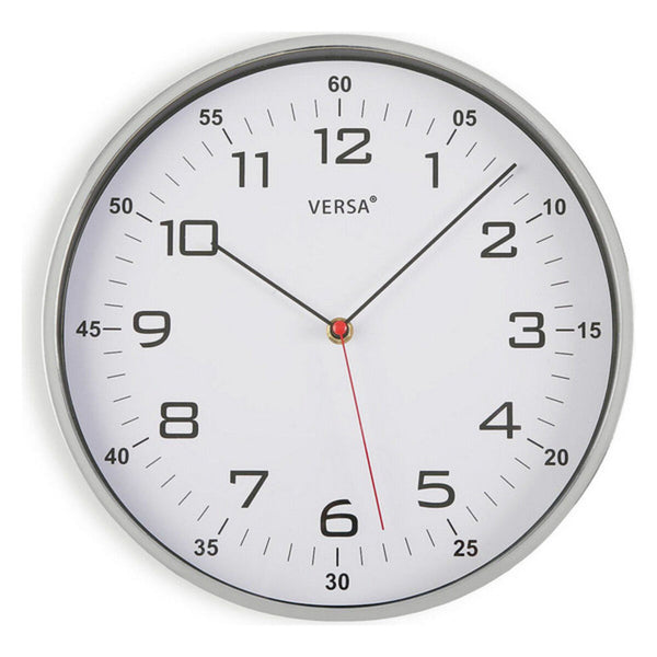 Reloj de Pared Versa Blanco Cuarzo Plástico 4,5 x 30,5 x 30,5 cm