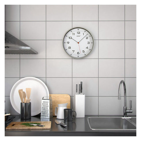 Reloj de Pared Versa Blanco Cuarzo Plástico 4,5 x 30,5 x 30,5 cm