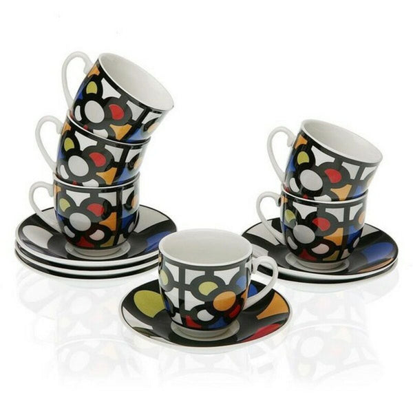 Juego de Tazas de Café Versa 100 ml Porcelana