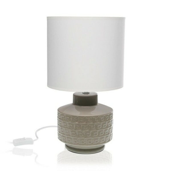 Lámpara de Mesa Greek Cerámica Textil (22,5 x 39 x 22,5 cm)