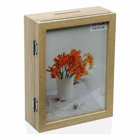 Marco de Fotos Versa VS-10830914 Hucha Madera MDF Casual 5,5 x 18,5 x 14 cm (13 x 18 cm)