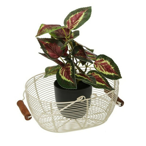 Frutero Blanco Madera Metal (18 x 9,5 x 23,5 cm)