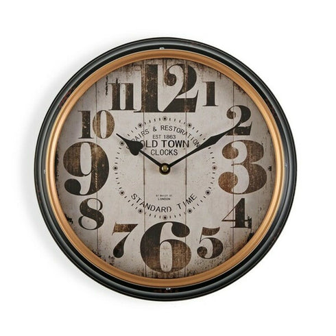 Reloj de Pared Versa VS-18190869 Metal Casual 31 x 31 cm (Ø 31 cm)