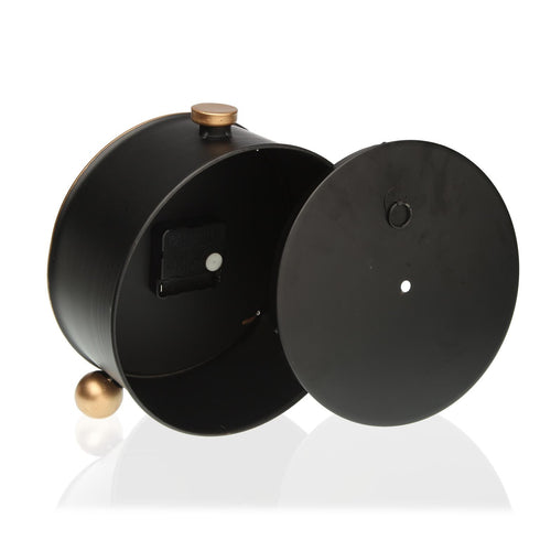 Reloj de Mesa Versa Negro Dorado Multicolor Metal 24 x 21,5 x 12,5 cm