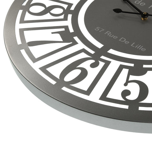 Reloj de Pared Versa 18191476 Plateado Metal Vintage 60 x 60 x 5 cm