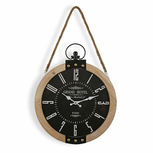 Reloj de Pared Grand Hotel Versa BK Madera MDF (40 x 6,5 x 47 cm)