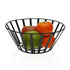 Frutero Versa Plateado Negro Acero (25 x 10 x 25 cm)