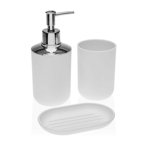Set de Baño Versa Blanco Polipropileno (7,5 x 18 x 7,5 cm)