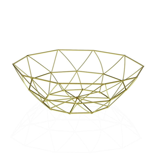 Frutero Versa Arco Dorado Acero (27 x 8 x 27 cm)