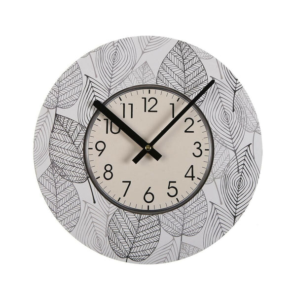 Reloj de Pared Versa Gardee Hojas Madera 4 x 30 x 30 cm
