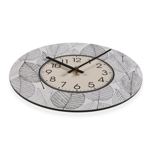 Reloj de Pared Versa Gardee Hojas Madera 4 x 30 x 30 cm
