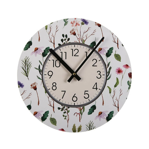 Reloj de Pared Versa Sansa Flores Madera 4 x 30 x 30 cm