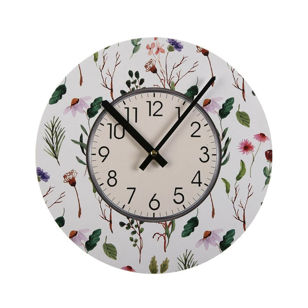 Reloj de Pared Versa Sansa Flores Madera 4 x 30 x 30 cm