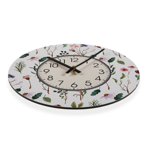 Reloj de Pared Versa Sansa Flores Madera 4 x 30 x 30 cm