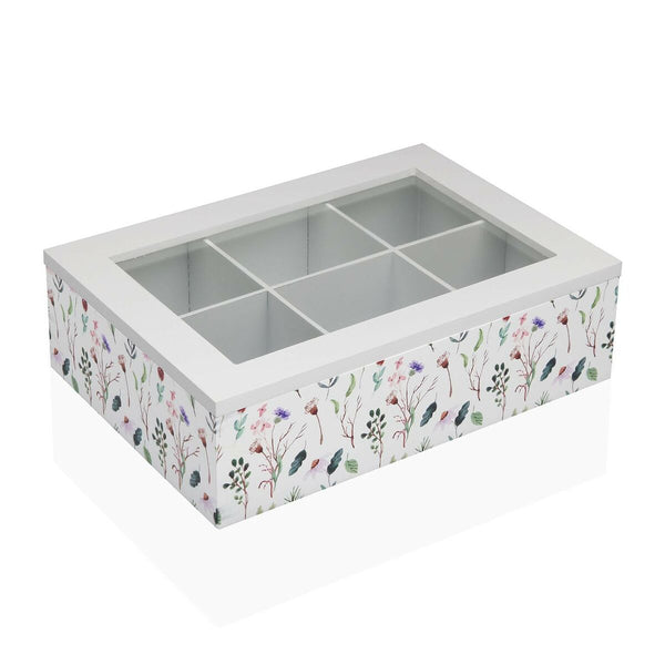 Caja para Infusiones Versa Sansa Madera 17 x 7 x 24 cm