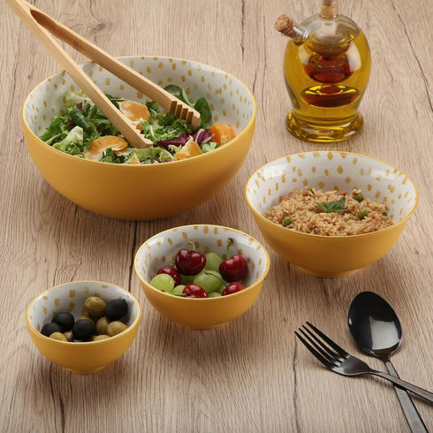 Ensaladera Versa Amarillo 22,5 x 9 x 22,5 cm Cerámica Porcelana