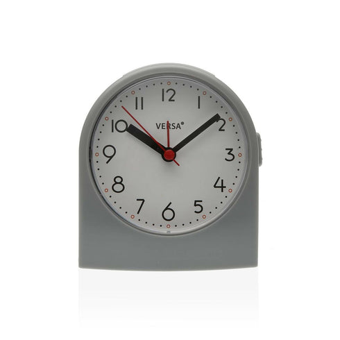 Reloj-Despertador Versa Nur Gris Plástico 5,6 x 10,7 x 9,6 cm