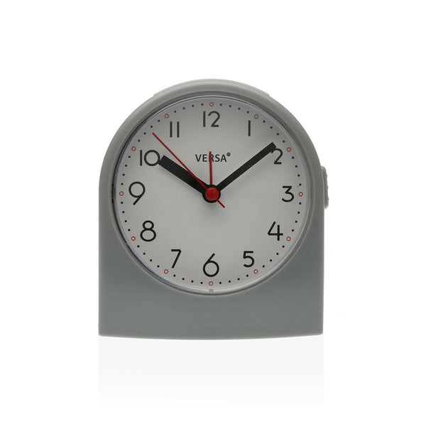 Reloj-Despertador Versa Nur Gris Plástico 5,6 x 10,7 x 9,6 cm