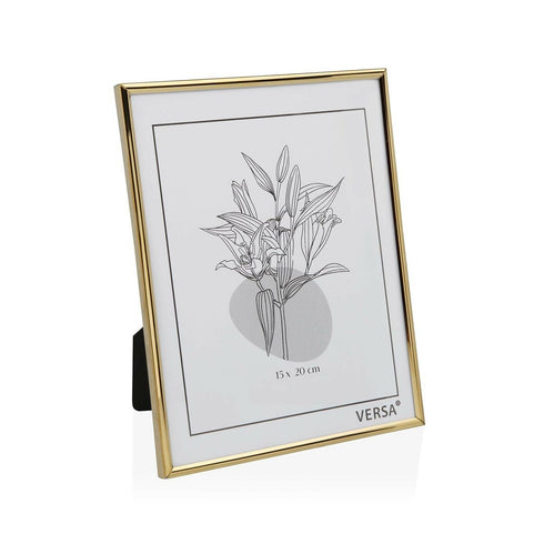 Portafotos Versa Dorado Metal Minimalista 1 x 20,5 x 15,5 cm