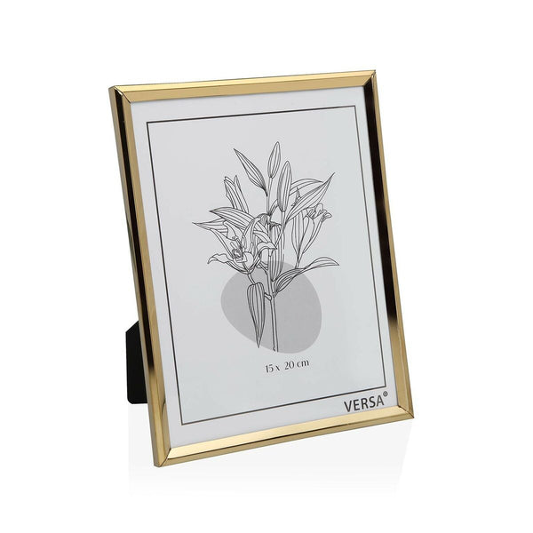 Portafotos Versa Dorado Metal Minimalista 1 x 20,5 x 15,5 cm
