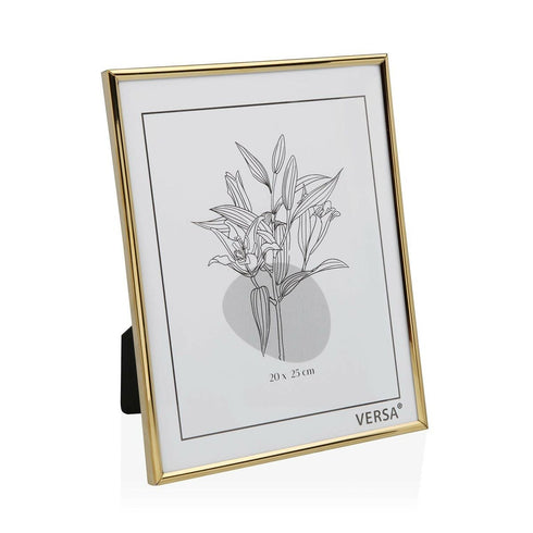 Portafotos Versa Dorado Metal Minimalista 1 x 25,5 x 20,5 cm